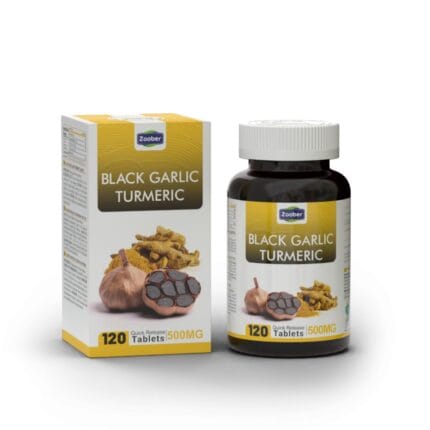 قرص سیر سیاه و زردچوبه زوبر - 120 عدد